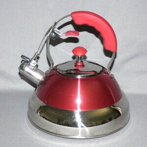 Member's Mark red whistling tea kettle